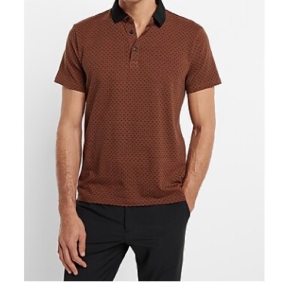 Express Polo Shirt Brown and Black Classic Design